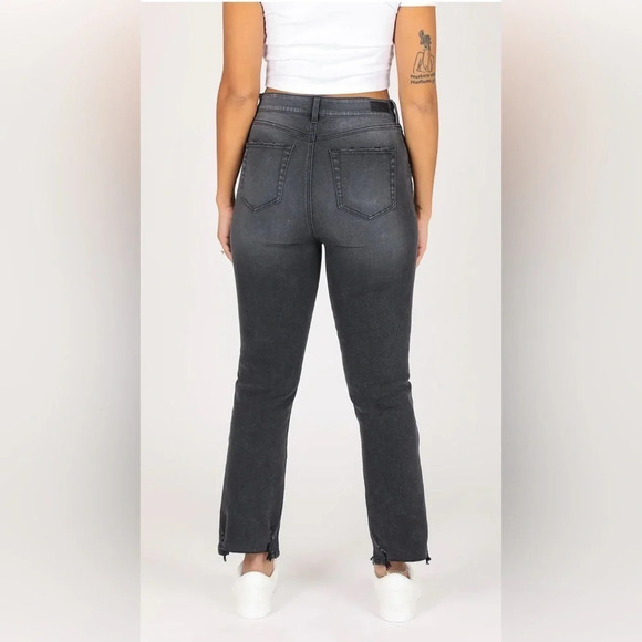 Sound Style Faded Black Straight Crop Jean - Picture 3 of 14